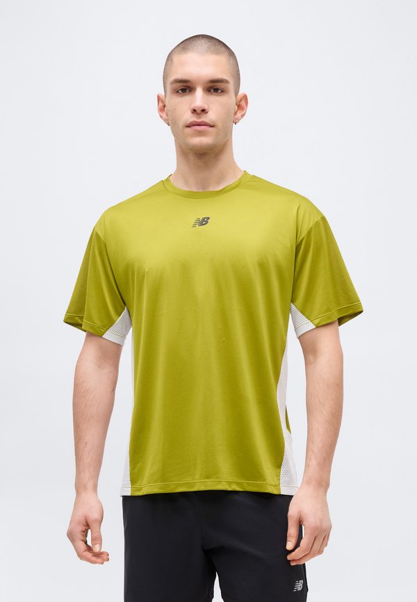 New Balance FAST DAYS - Sports T-shirt - sea moss/grey matter/black