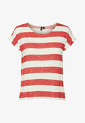 Vero Moda VMWIDE STRIPE  - Print T-shirt - goji berry
