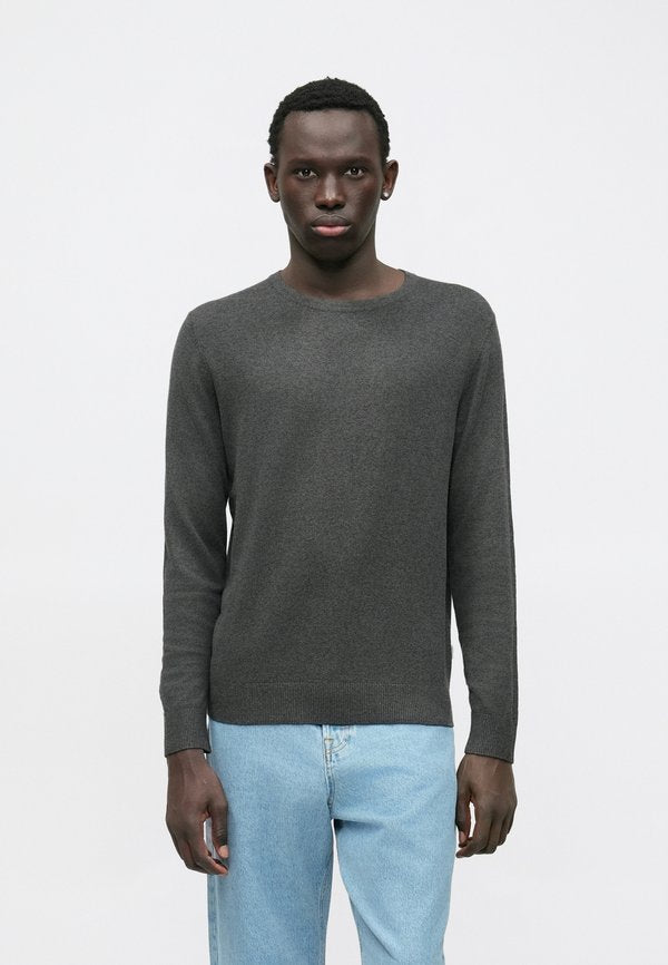 Jack & Jones Knitted Plain Knitted - Jumper - dark grey
