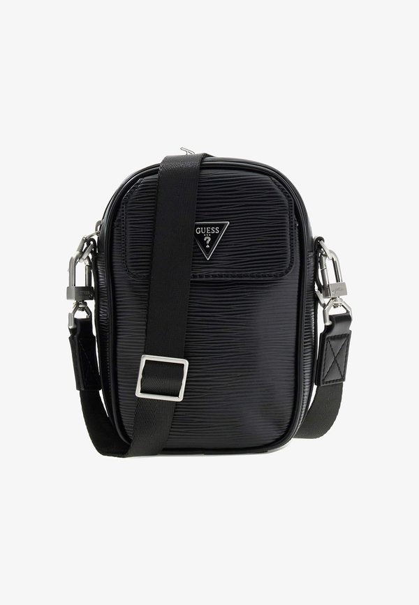 Guess MILANO LOGO UMHÄNGETASCHE TASCHE - Cross body bag - schwarz