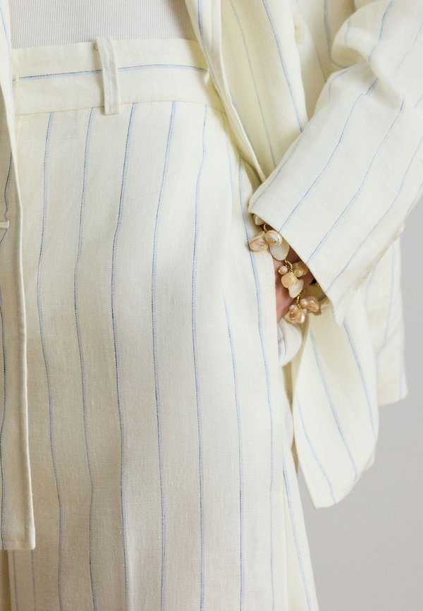 Lauren Ralph Lauren STRIPED LINEN WIDE-LEG PANT