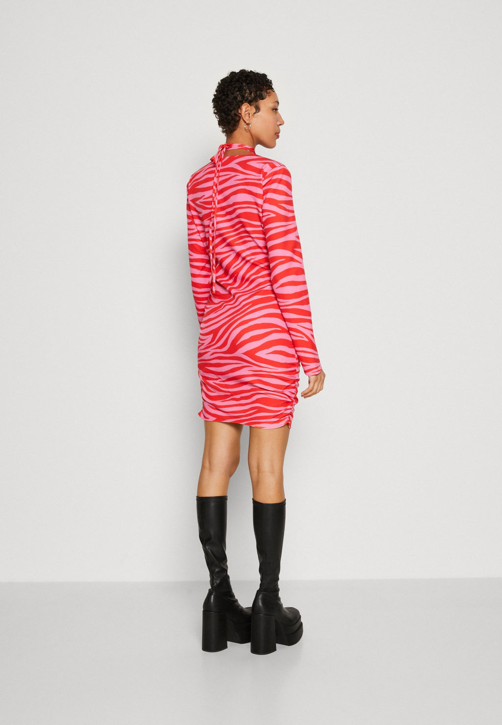 NA-KD DRAPED FRONT MINI DRESS