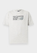 New Balance ATHLETICS PREMIUM RELAXED CHEST LOGO T-SHIRT - Print T-shirt - grey