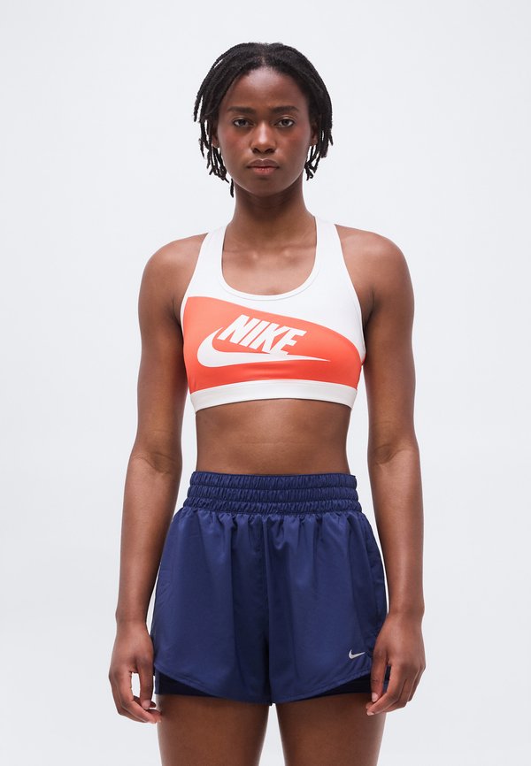 Nike Performance PAD BRA - Medium support sports bra - light crimson/white