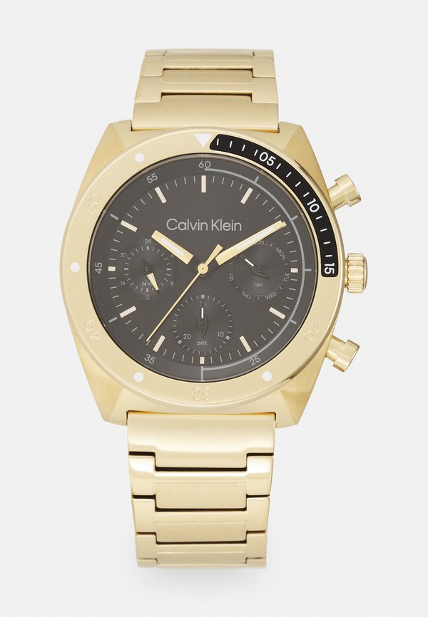 Calvin Klein FLEX - Chronograph watch - gold-coloured/black