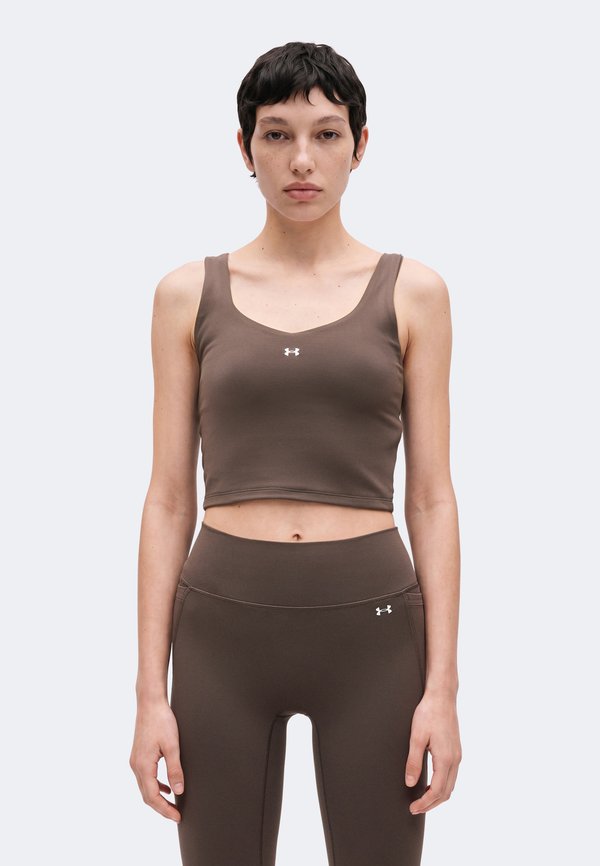 Under Armour MOTION TANK - Top - peppercorn/white