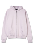 Hellblaue Zip-Up Kapuzenjacke aus weichem Material, mit einer Fronttasche, gerippten Bündchen und dem weißen "PEGADOR"-Logo auf der linken Seite.