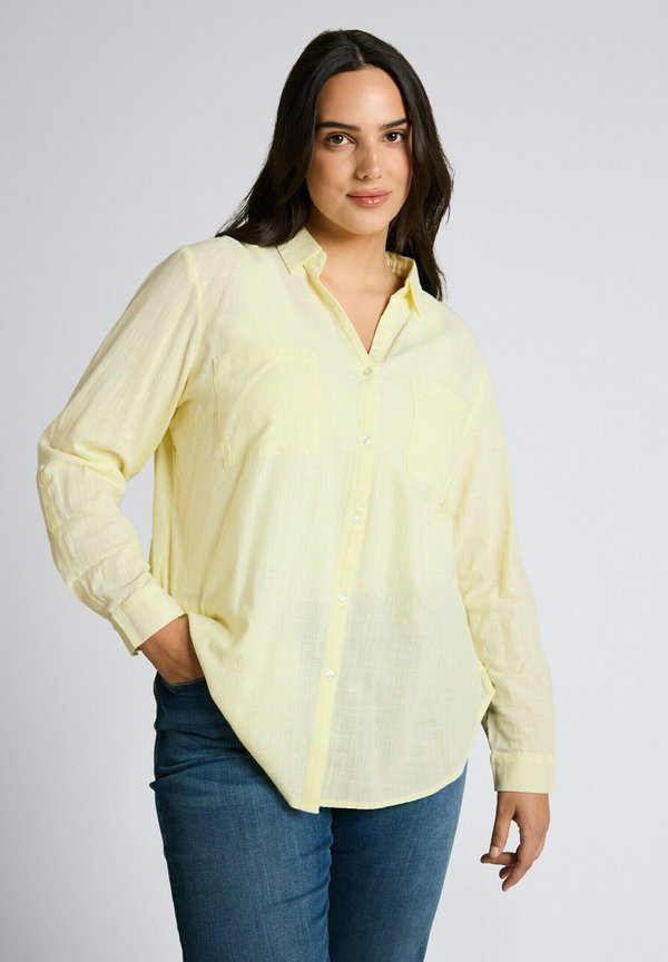 TOM TAILOR Button-down blouse - soft lemon