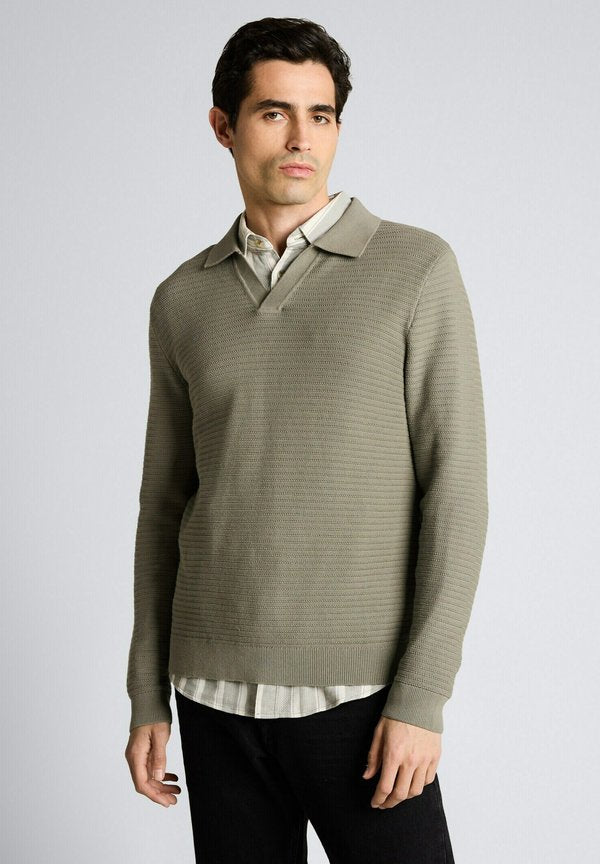 TOM TAILOR PULLOVER - Jumper - greyish shadow olive