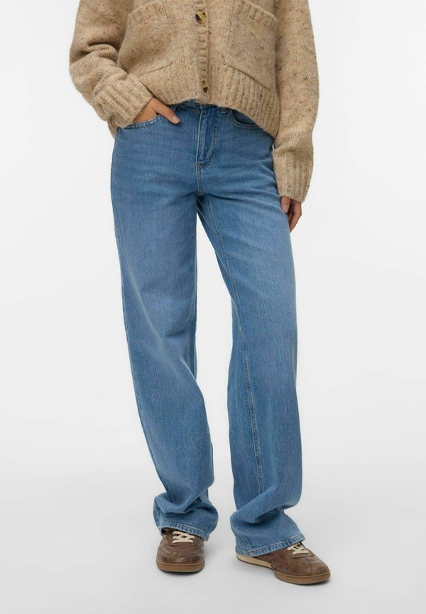 Vero Moda Wide-fit VMMELISA Mid rise Wide Leg Fit - Wide Leg - medium blue denim