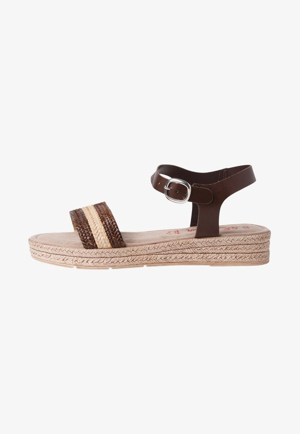 s.Oliver Wedge sandals - mocca