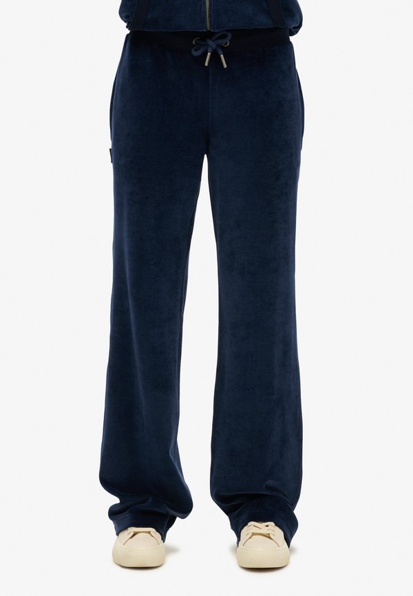 Superdry & Co WIDE LEG JOGGERS - Trousers - richest navy