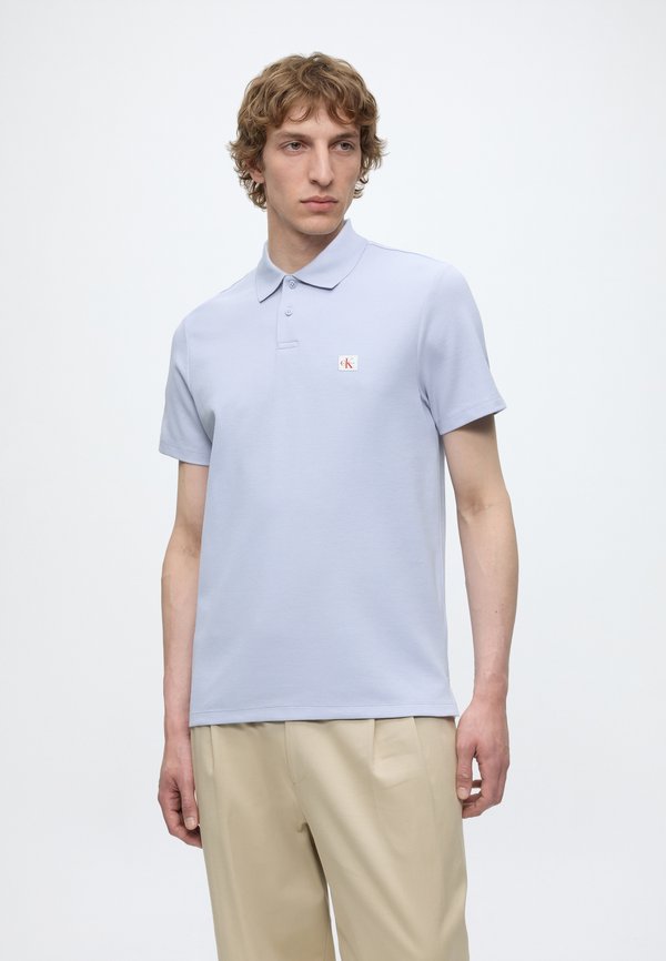 Calvin Klein Jeans MICRO WAFFLE CLASSIC BADGE - Polo shirt - casual blue