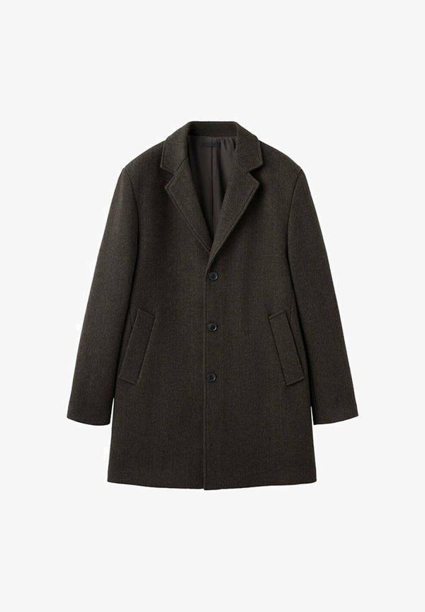 Mango Short coat - chocoladebruin