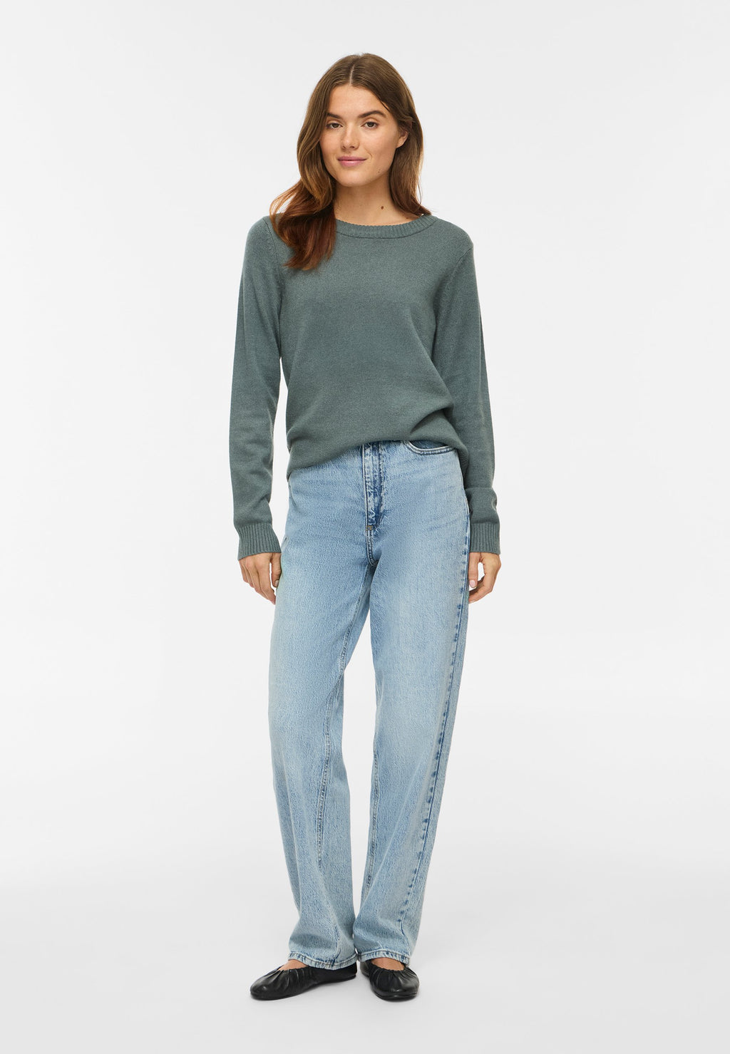 VILA VIRIL O-NECK L/S KNIT TOP - NOOS