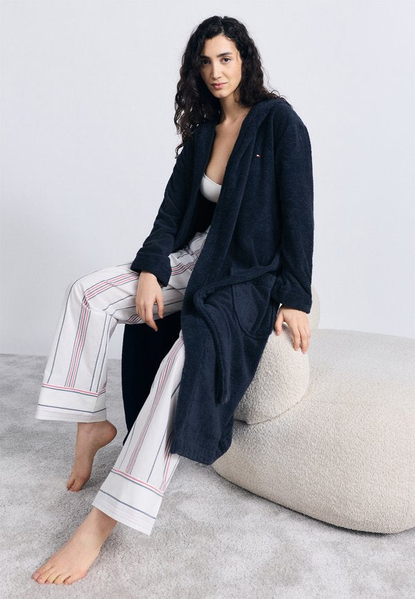 Tommy Hilfiger ESSENTIAL FLAG EMBROIDERY HOODED BATHROBE