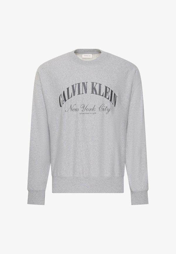 Calvin Klein Jeans LOGO GRAPHIC RELAXED - Sweatshirt - heroic grey htr