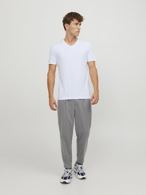 Jack & Jones JACBASIC V-NECK TEE 2 PACK  - Undershirt - white