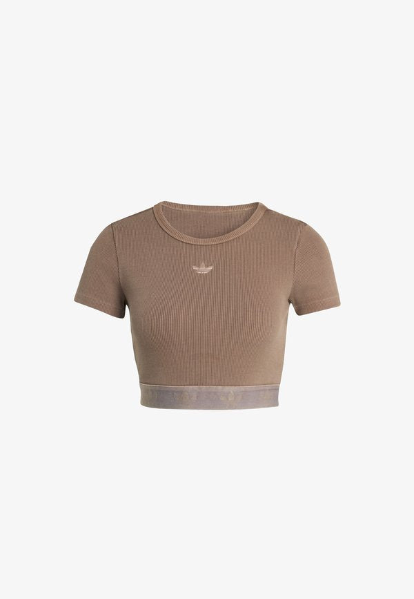 adidas Originals ESSENTIALS WASHED - Basic T-shirt - earth strata