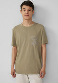 s.Oliver MIX MIT ARTWORK - Print T-shirt - helles olivgrün