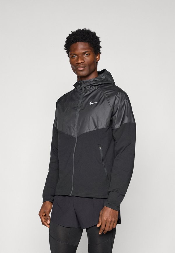 Nike Performance MILER - Windbreaker - black/anthracite/reflective silver-coloured
