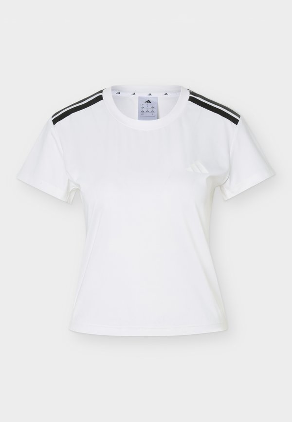 adidas Performance HYPERGLAM 3 STRIPES - Sports T-shirt - white