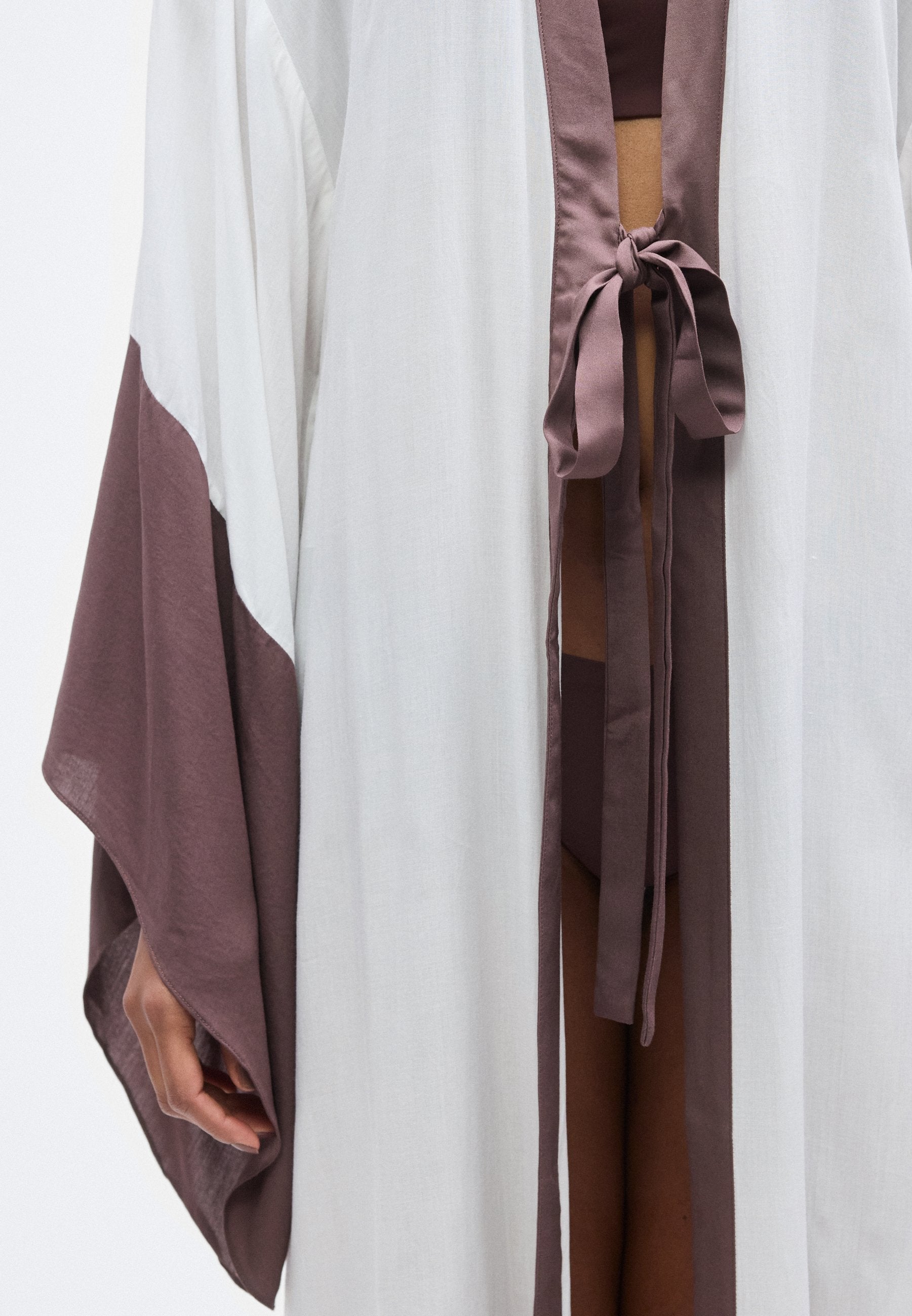 ADRIANA DEGREAS GEOMETRIC LONG ROBE