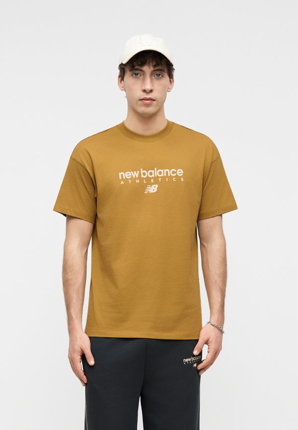 New Balance LINEAR GRAPHIC - Print T-shirt - stucco