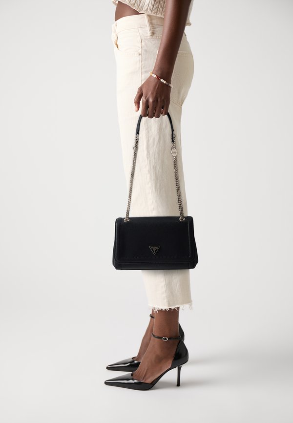 Guess NOELLE XBODY FLAP - Handbag - black