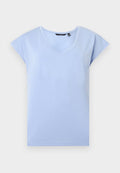 Vero Moda VMFILLI V NECK TEE - Basic T-shirt - brunnera blue