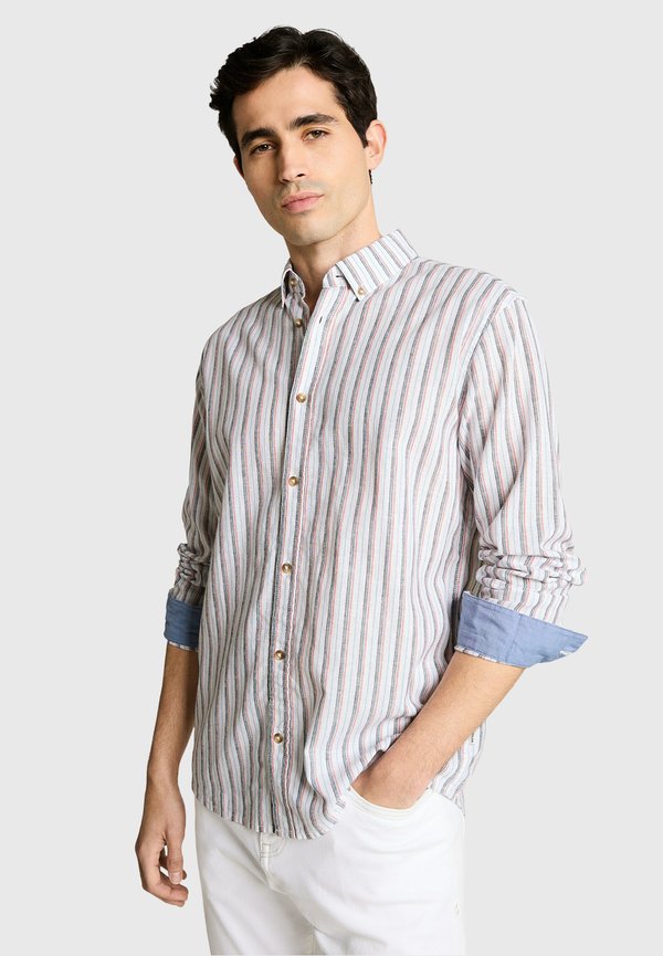 TOM TAILOR Shirt - white multicolor stripe