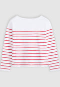 Levi's® MARIN STRIPE - Long sleeved top - magnolia/bright white/true red