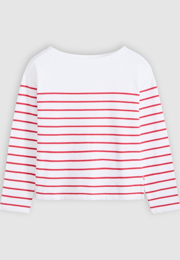 Levi's® MARIN STRIPE - Long sleeved top - magnolia/bright white/true red