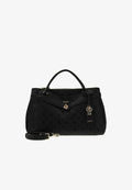 Guess ELLA LOGO GIRLFRIEND SATCHEL - Handbag - black logo