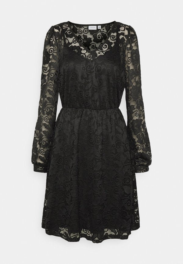 VILA Petite VISANDRA V NECK DRESS