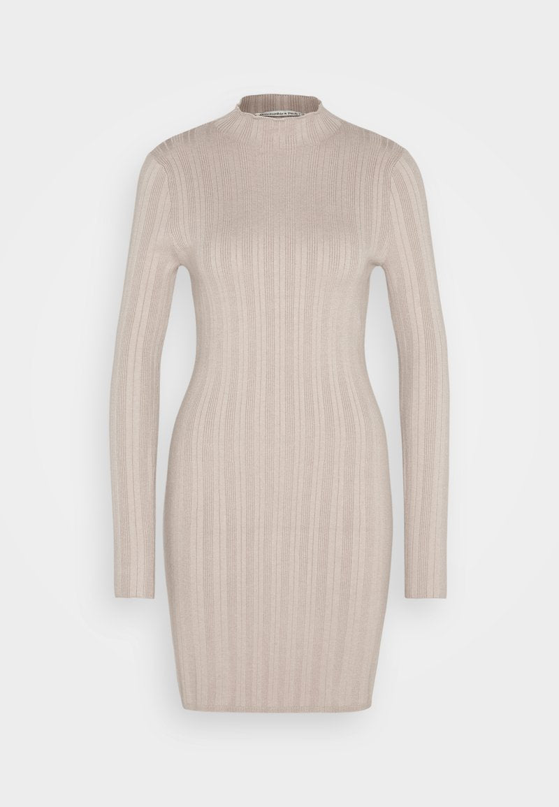 LONG-SLEEVE MOCKNECK MINI SWEATER DRESS - Abercrombie & Fitch - View 1