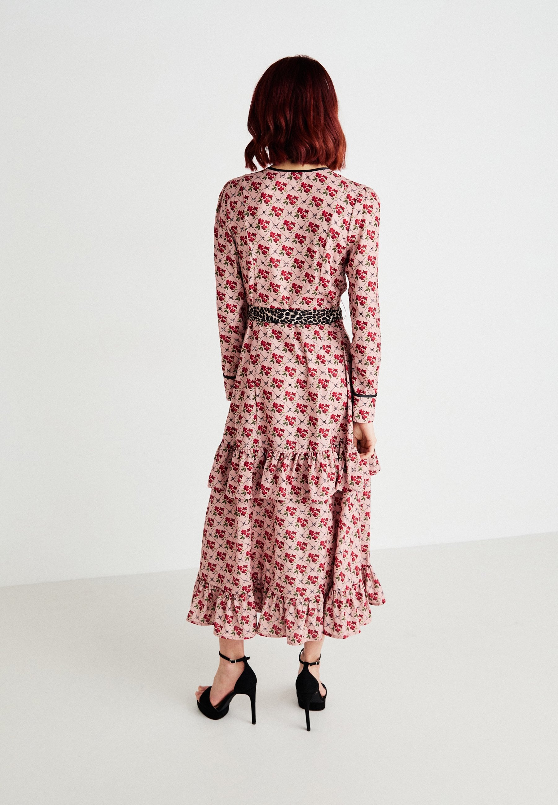 Sister Jane LATTICE FLORAL MIDI DRESS