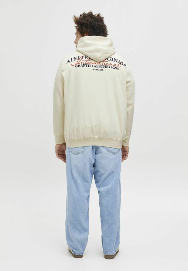 Jack & Jones Plus Size Backprintet - Hoodie - antique white