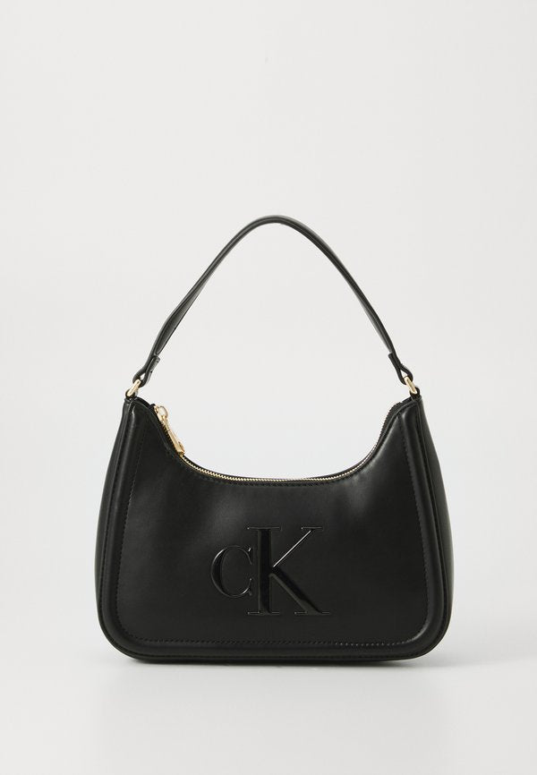 Calvin Klein BOLD SMALL SHOULDER BAG - Handbag - black