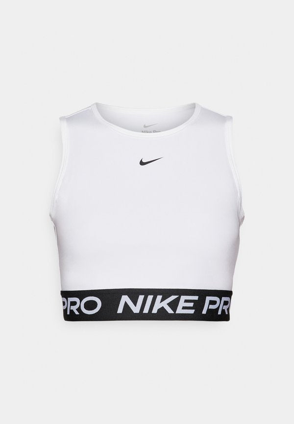Nike Performance 365 CROP TANK - Top - white black