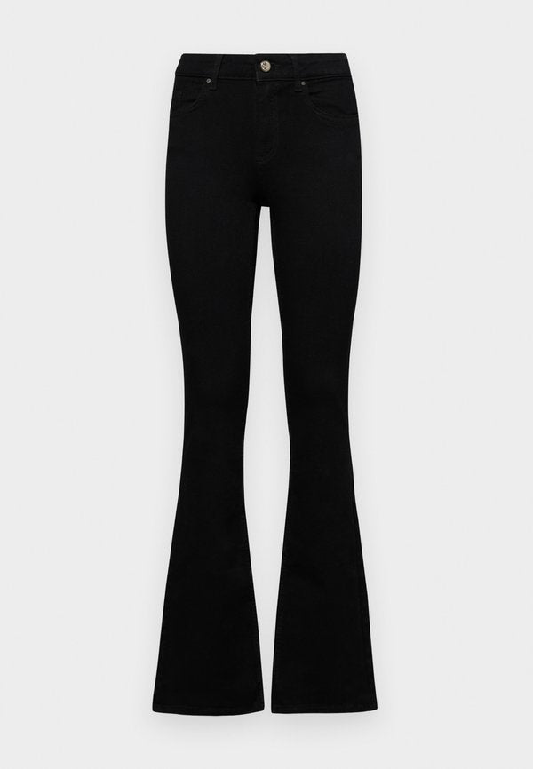 ONLY Flared fit ONLBLUSH Mid waist - Flared Jeans - black denim