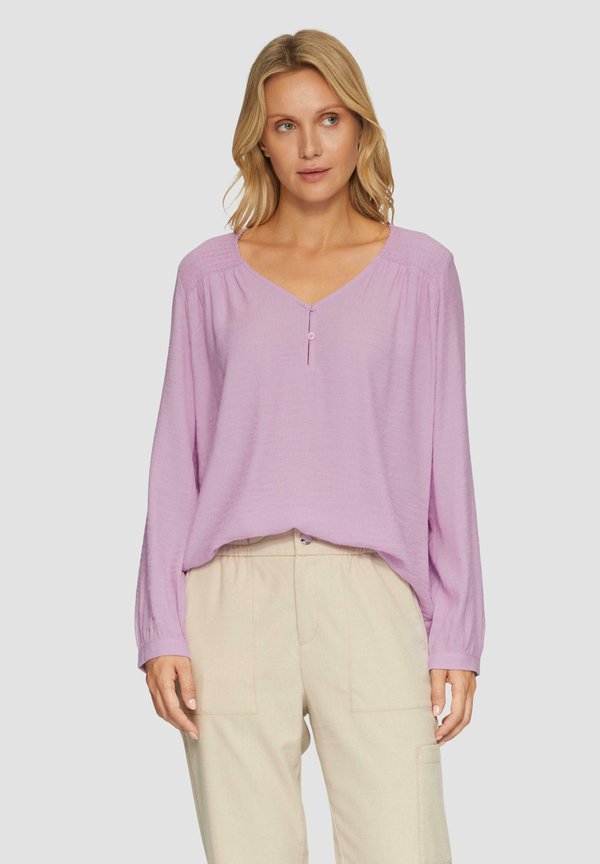 s.Oliver MET GESMOKTE DETAILS - Blouse - lavendel