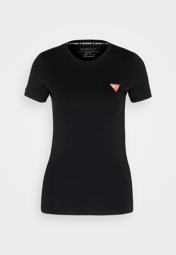 Guess MINI TRIANGLE TEE - Basic T-shirt - jet black
