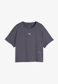 Puma W RUN BRIGHTSTRIDE CLOUDSPUN TEE - Sports T-shirt - inky depths