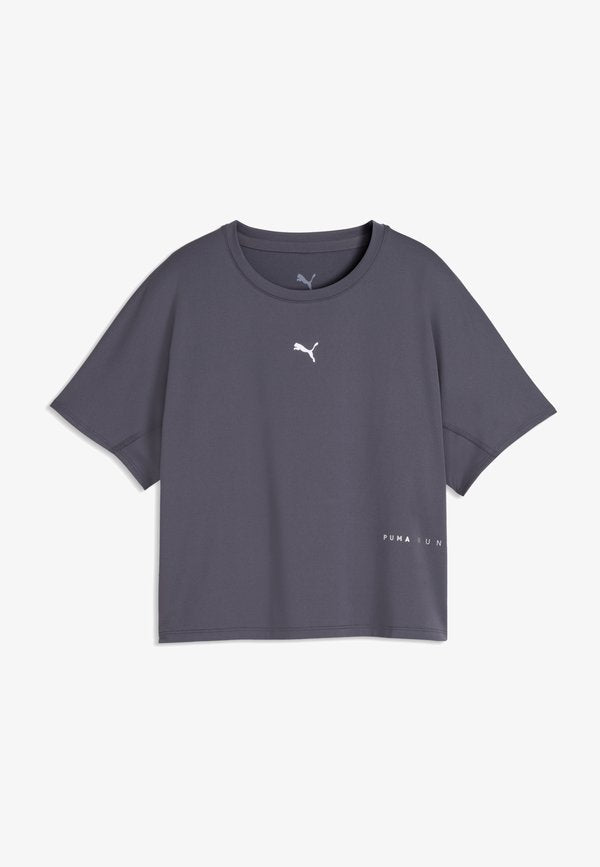Puma W RUN BRIGHTSTRIDE CLOUDSPUN TEE - Sports T-shirt - inky depths