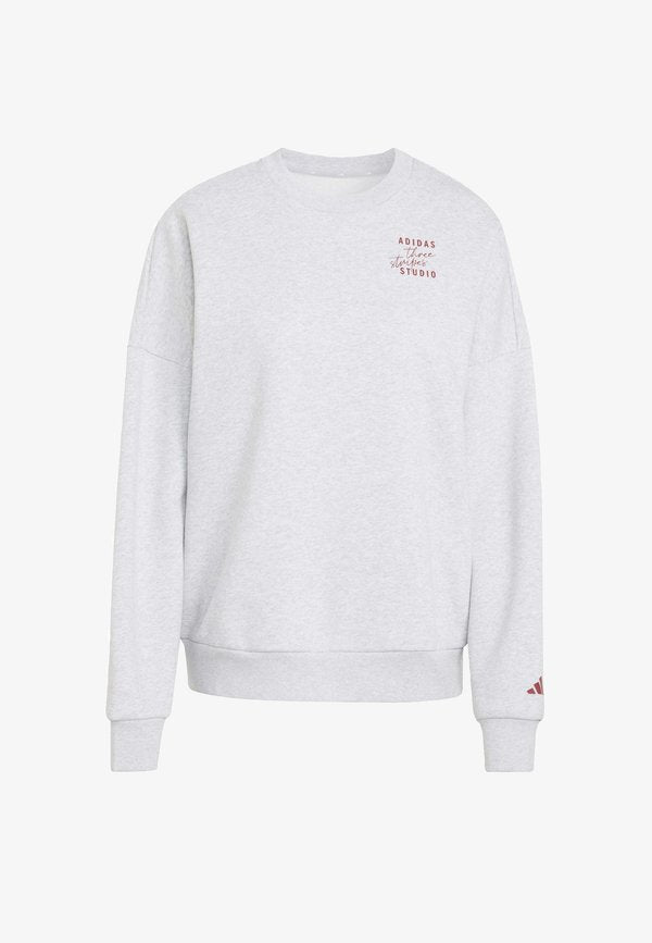 adidas Sportswear 3 STRIPES STUDIO FL - Sweatshirt - light grey heather