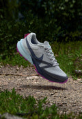 Nike Performance TERRA KIGER 10 - Trail running shoes - metallic platinum-coloured/midnight navy/sapphire/glacier blue