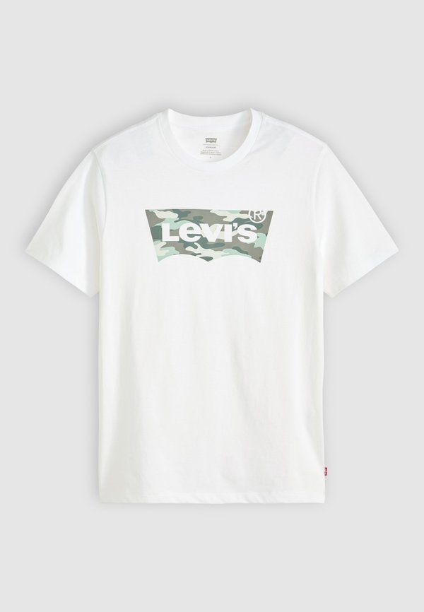 Levi's® GRAPHIC CREWNECK TEE - Print T-shirt - camo white