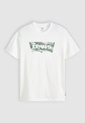 Levi's® GRAPHIC CREWNECK TEE - Print T-shirt - camo white