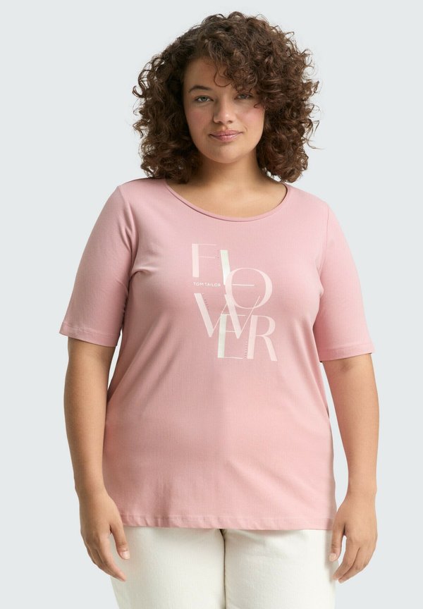 TOM TAILOR PLUS SIZE - Print T-shirt - morning pink